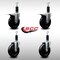 Service Caster 5'' SS Soft Rubber Swivel 1-1/8'' Expanding Stem Caster Set 2 Total Lock Brakes, 4PK SCC-SSEXTTL20S514-SRS-2-S-2-118 - alternate 3